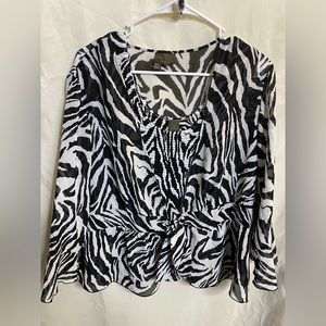 2 piece Serenade animal print blouse